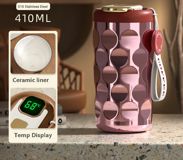 LED temperature display insulated cup 316 stainless steel cup intelligent coffee insulated bottle 410ml vacuum bottle coffee cup - Image 7