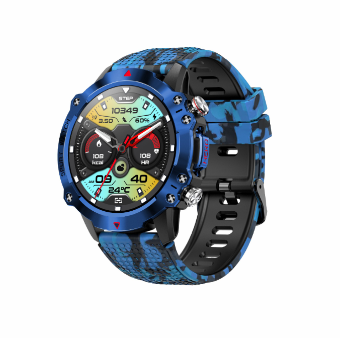 KR10 smartwatch round screen 8763E one click Bluetooth call heart rate sports watch - Image 2