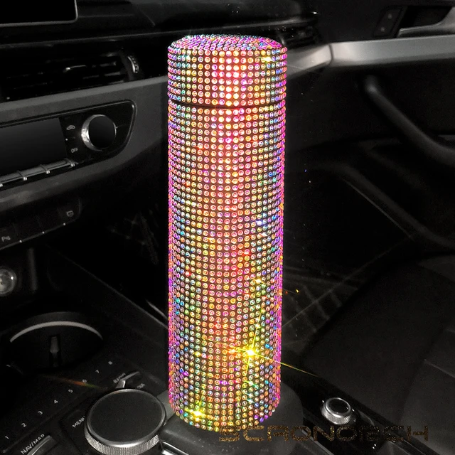 Bling Rhinestone Thermos Bottle Insulated Double Wall Stainless Steel Water Bottle Coffee Travel Car Coffee Mug Cup Vacuum Flask - Image 6