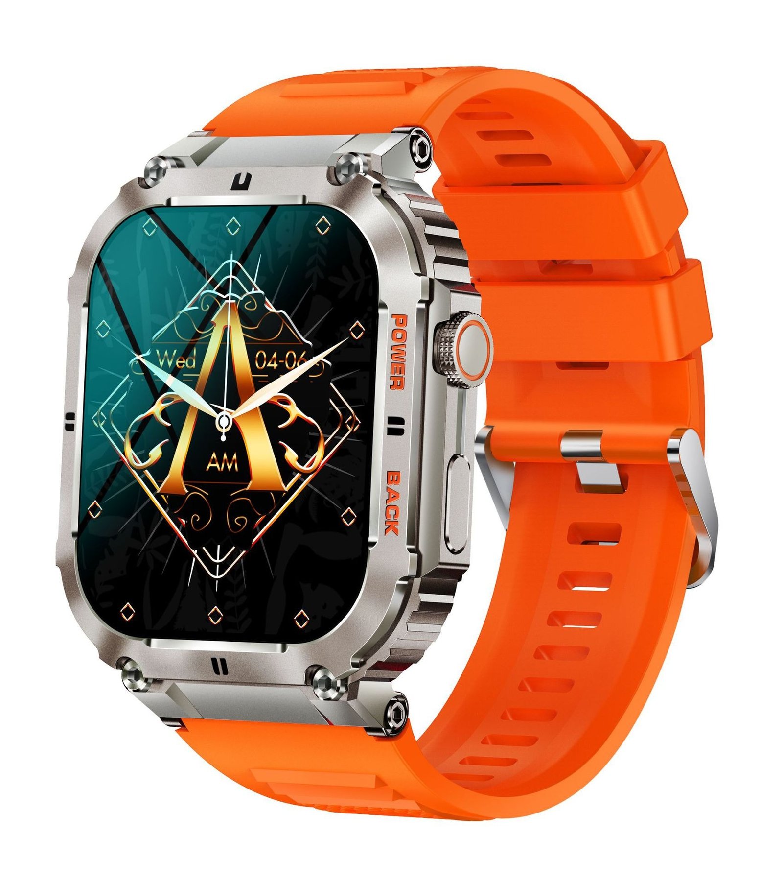K57PRO call smart watch 1.96 inch IPS square screen all day heart rate monitoring blood pressure blood oxygen super long standby - Image 2