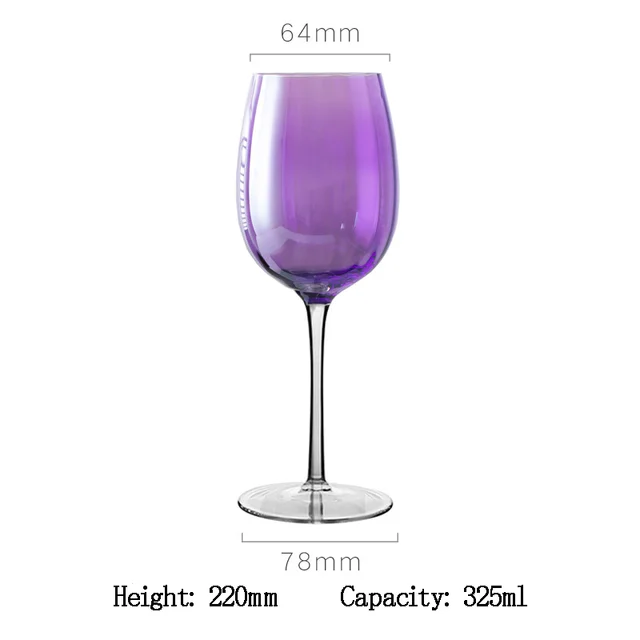 British Purple Goblet Champagne Glasses Set Nordic Style New Crystal Light Luxury Wine Glass Home Beautiful Colored Glass Cups - Image 8
