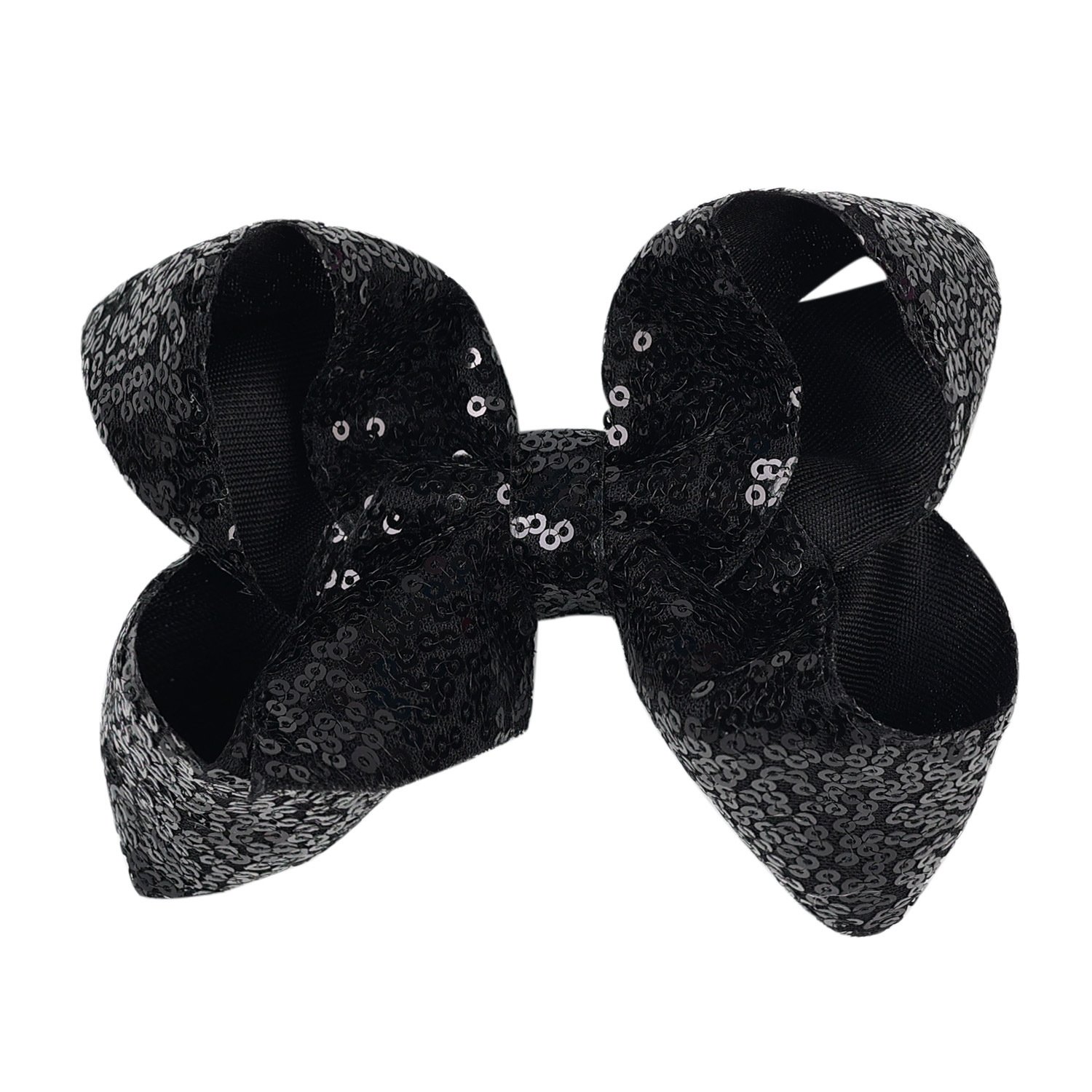 Children's Rhinestone Butterfly Hair Clip Solid Color Girl Sequin Hairpin 5 Inches - Image 20