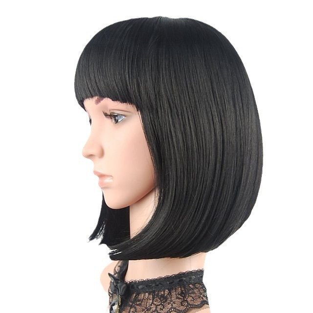 Wig for Women Short Hair Straight Bangs Bobo Bob Cut Anime Cosplay Colorful Hair - Image 5