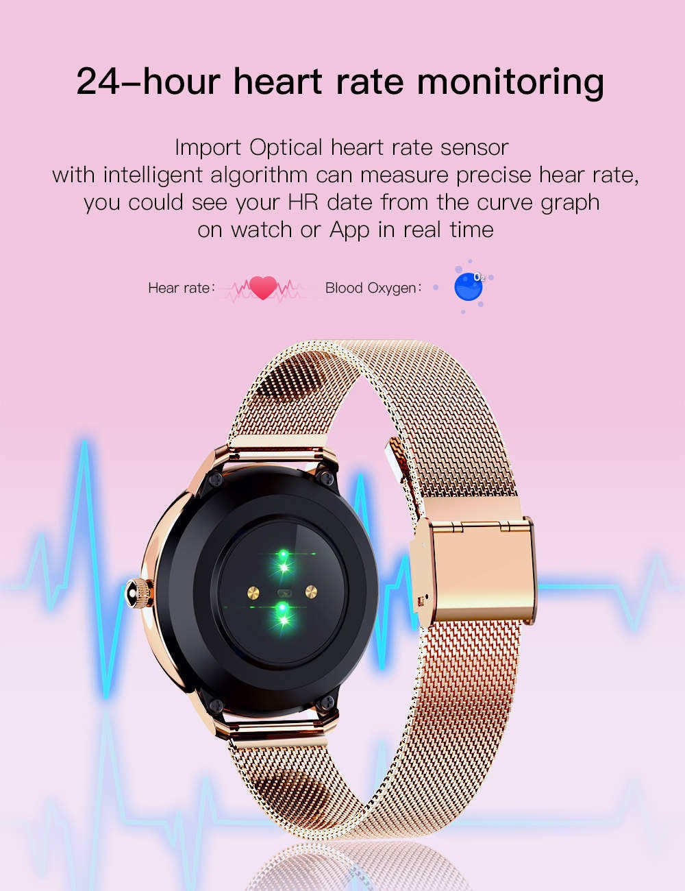 SN91 Smart Watch Full Circle Female Physiological Blood Pressure Monitoring Sports Waterproof Bluetooth Bracelet - Image 5