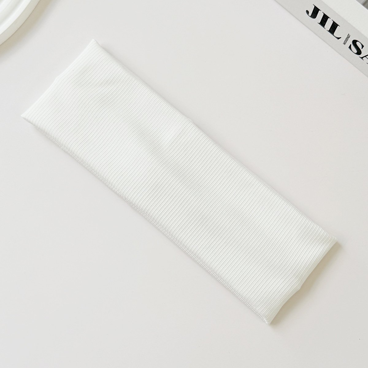 Cotton Elastic Headband Wide Sweat-Absorbent Band, Solid Color, Multi-Functional Headwear - Image 7