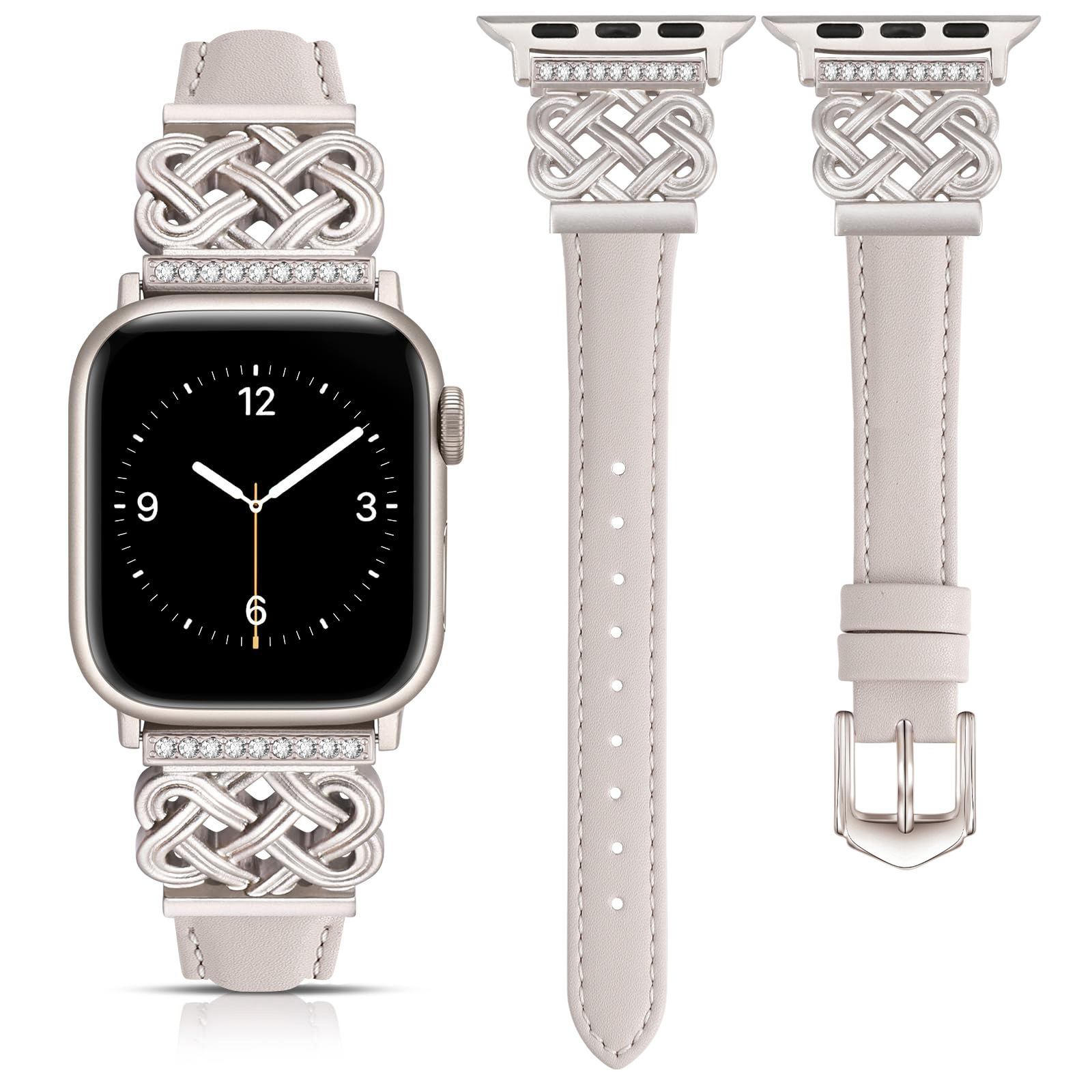 Apple Watch Strap with Chinese Knot and Diamond Inlay Metal Buckle for Series 1-10 and SE - Image 13