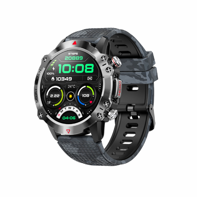 KR10 smartwatch round screen 8763E one click Bluetooth call heart rate sports watch - Image 4