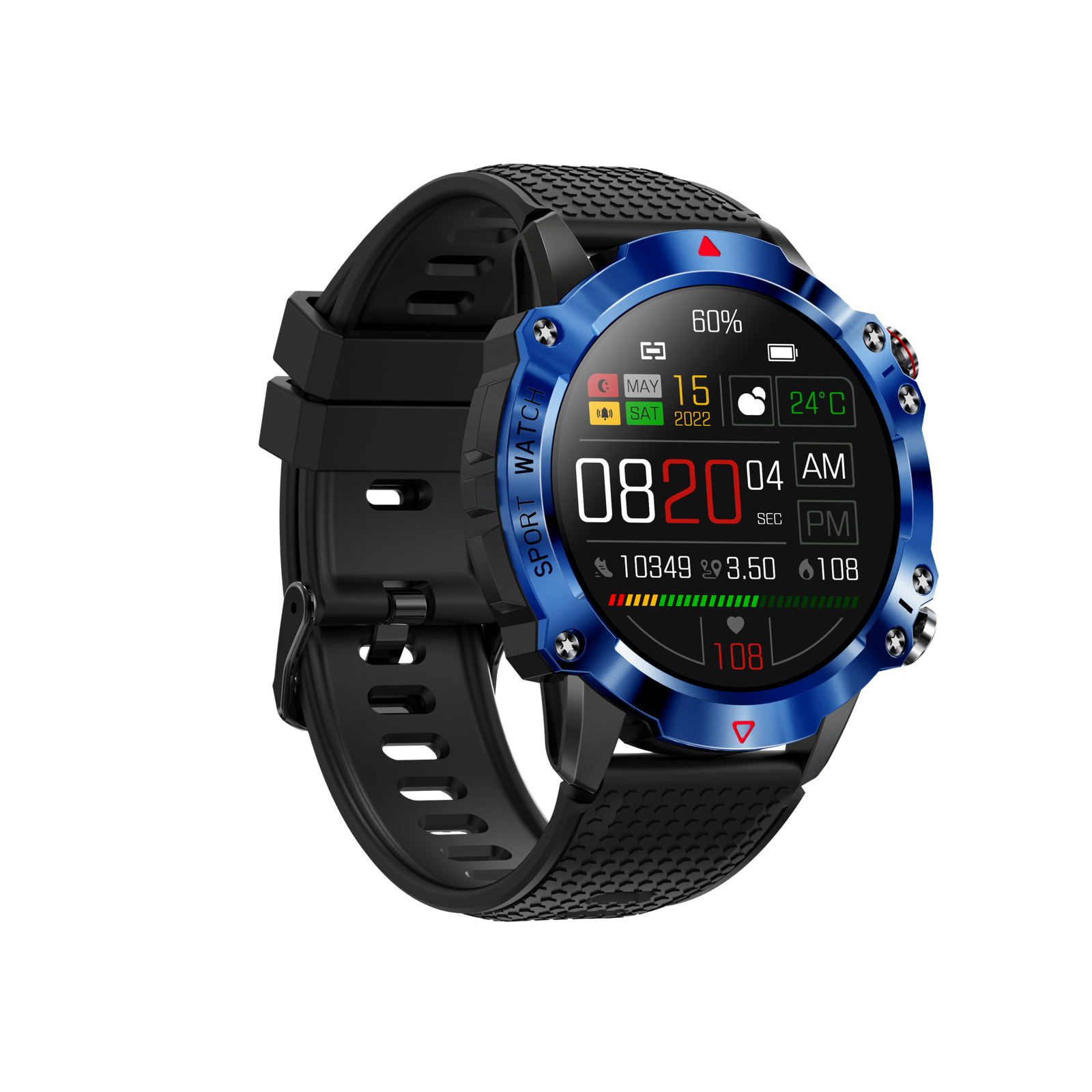 KR10 smartwatch round screen 8763E one click Bluetooth call heart rate sports watch - Image 5
