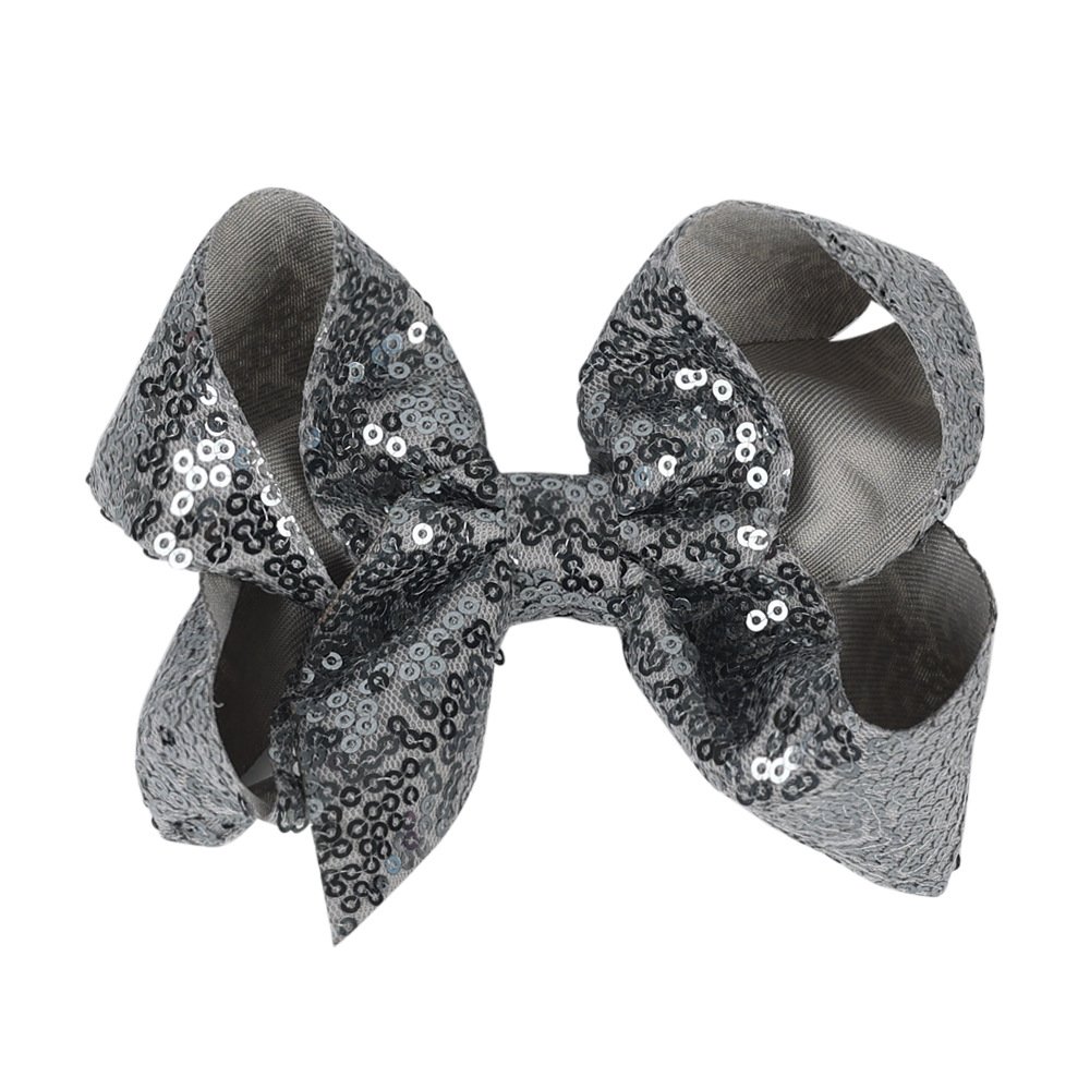 Children's Rhinestone Butterfly Hair Clip Solid Color Girl Sequin Hairpin 5 Inches - Image 14