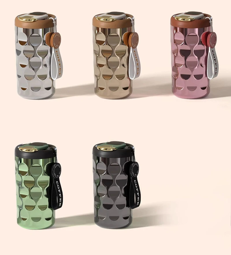 LED temperature display insulated cup 316 stainless steel cup intelligent coffee insulated bottle 410ml vacuum bottle coffee cup