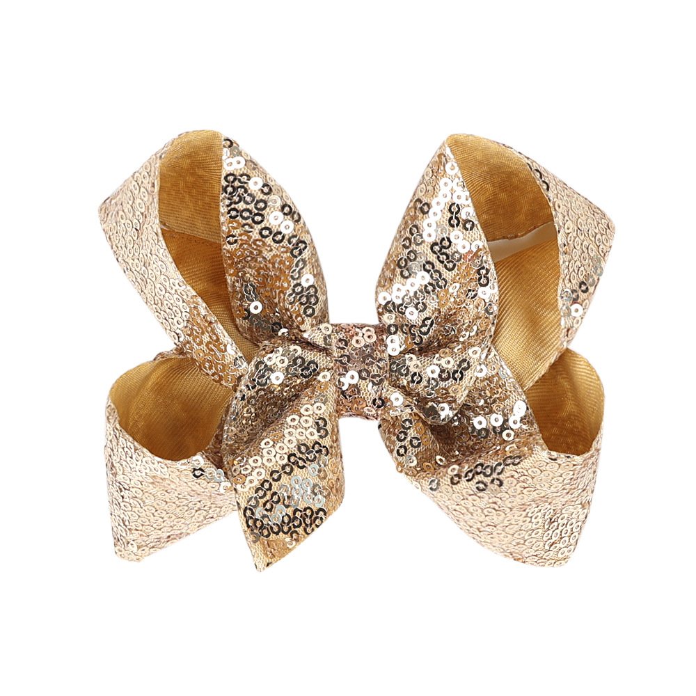 Children's Rhinestone Butterfly Hair Clip Solid Color Girl Sequin Hairpin 5 Inches - Image 10