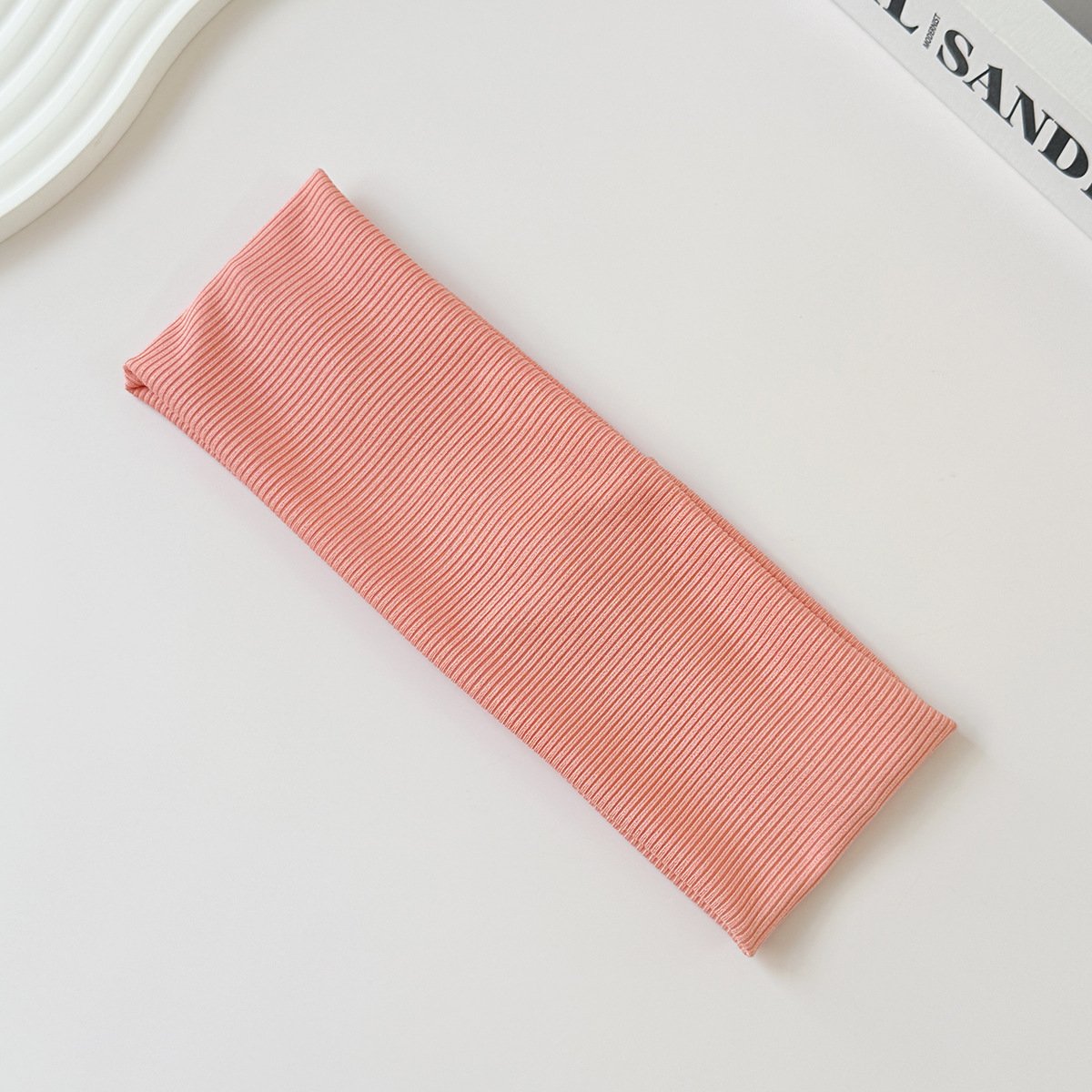 Cotton Elastic Headband Wide Sweat-Absorbent Band, Solid Color, Multi-Functional Headwear - Image 16