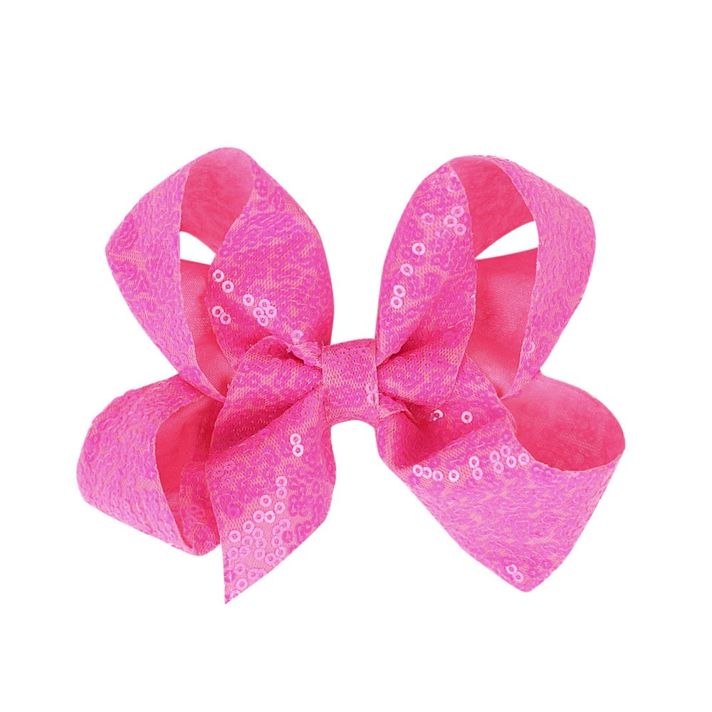 Children's Rhinestone Butterfly Hair Clip Solid Color Girl Sequin Hairpin 5 Inches - Image 15