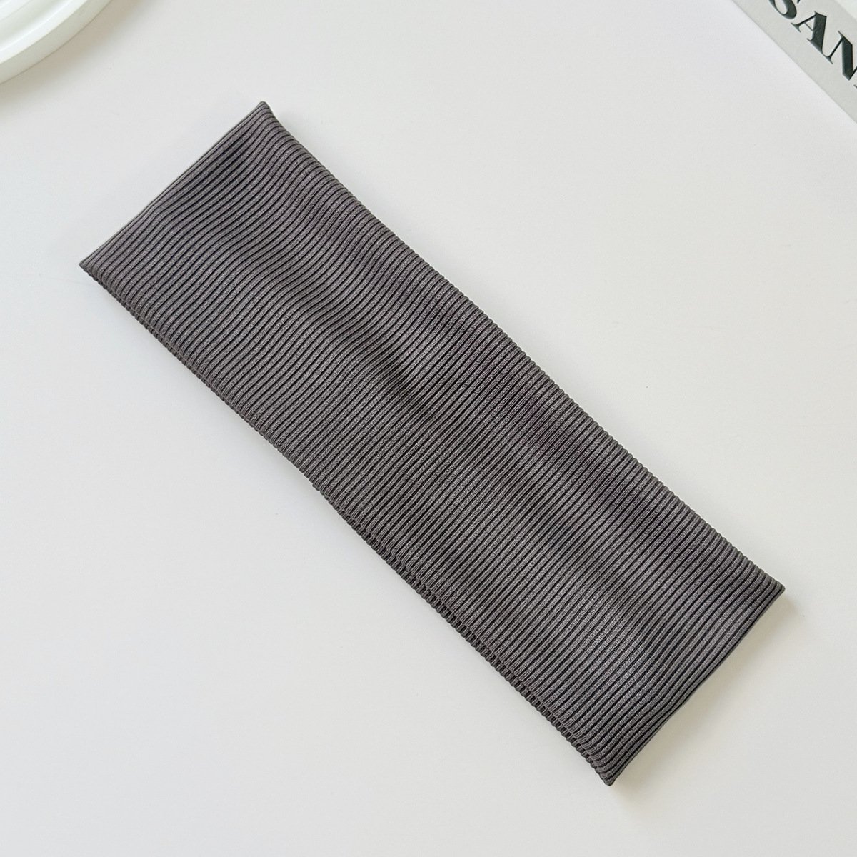 Cotton Elastic Headband Wide Sweat-Absorbent Band, Solid Color, Multi-Functional Headwear - Image 9