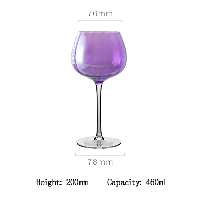 British Purple Goblet Champagne Glasses Set Nordic Style New Crystal Light Luxury Wine Glass Home Beautiful Colored Glass Cups - Image 7