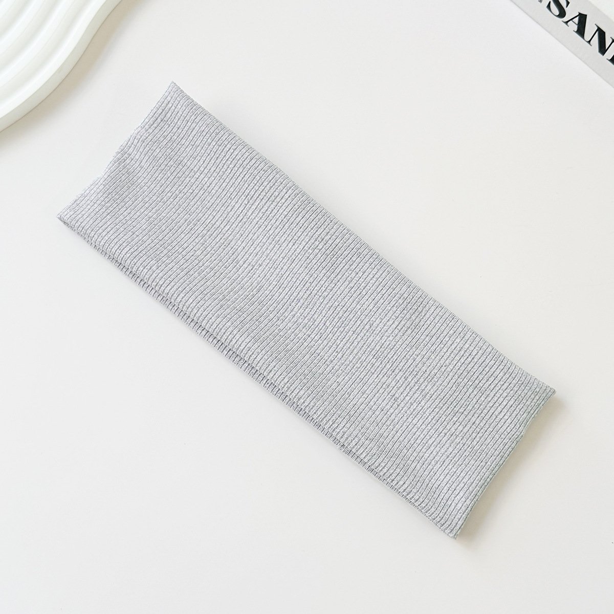 Cotton Elastic Headband Wide Sweat-Absorbent Band, Solid Color, Multi-Functional Headwear - Image 8