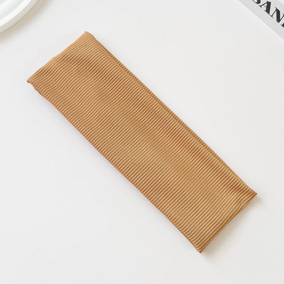 Cotton Elastic Headband Wide Sweat-Absorbent Band, Solid Color, Multi-Functional Headwear - Image 11