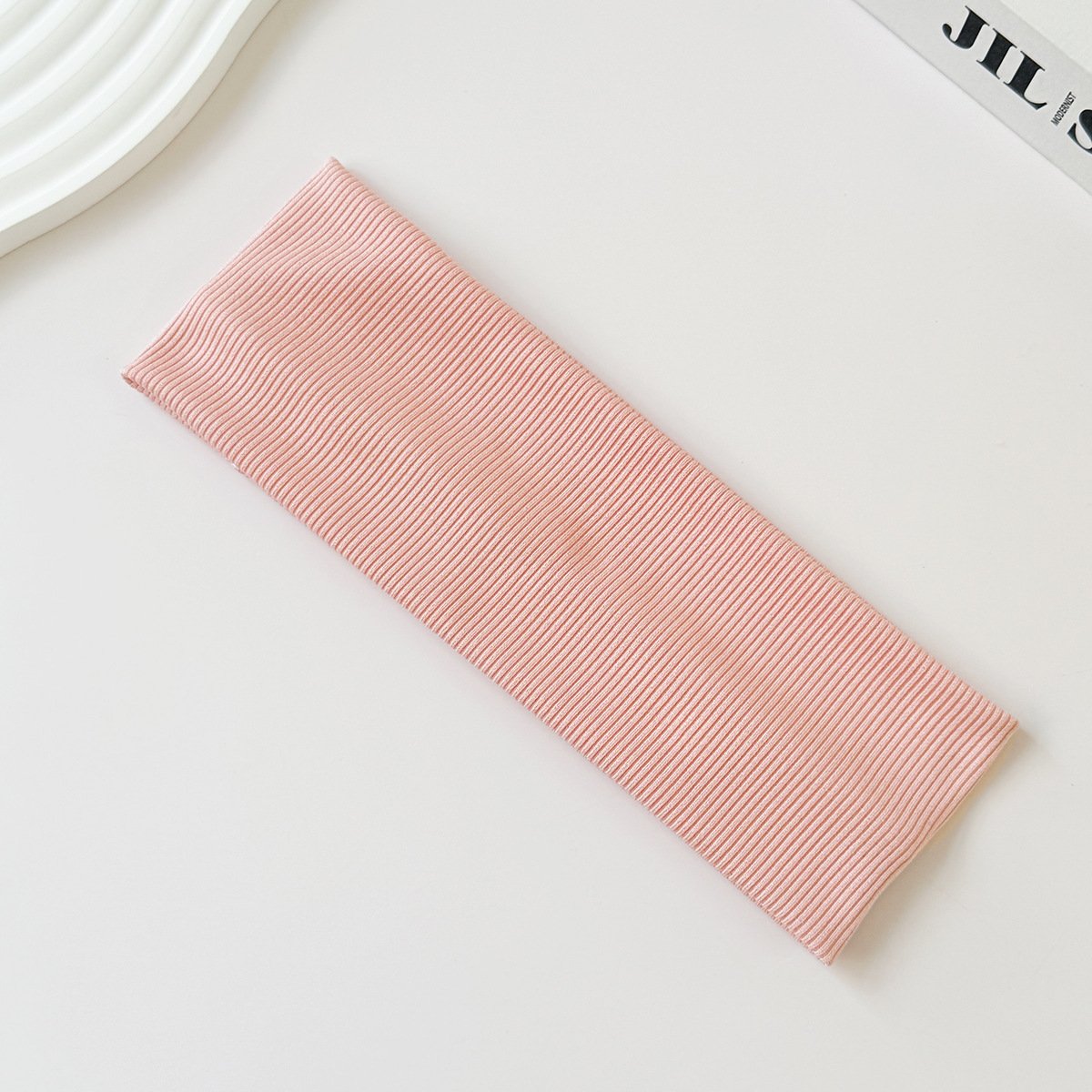 Cotton Elastic Headband Wide Sweat-Absorbent Band, Solid Color, Multi-Functional Headwear - Image 15