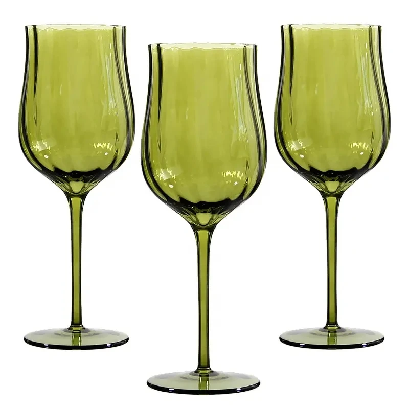 4/2/1Pcs Creative French Medieval Red Wine Glass Hand Blown Margarita Cocktail Goblet Glass Cup Dense Edges Vintage Flower Bloom - Image 3