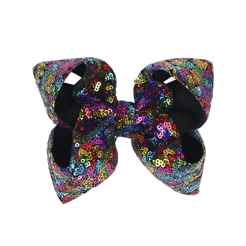 Children's Rhinestone Butterfly Hair Clip Solid Color Girl Sequin Hairpin 5 Inches - Image 12