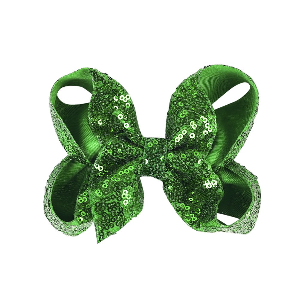 Children's Rhinestone Butterfly Hair Clip Solid Color Girl Sequin Hairpin 5 Inches - Image 17