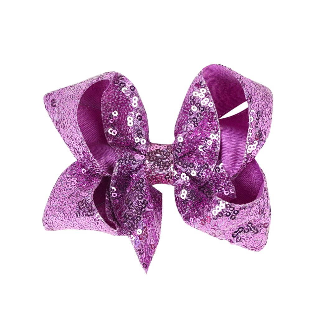 Children's Rhinestone Butterfly Hair Clip Solid Color Girl Sequin Hairpin 5 Inches - Image 18