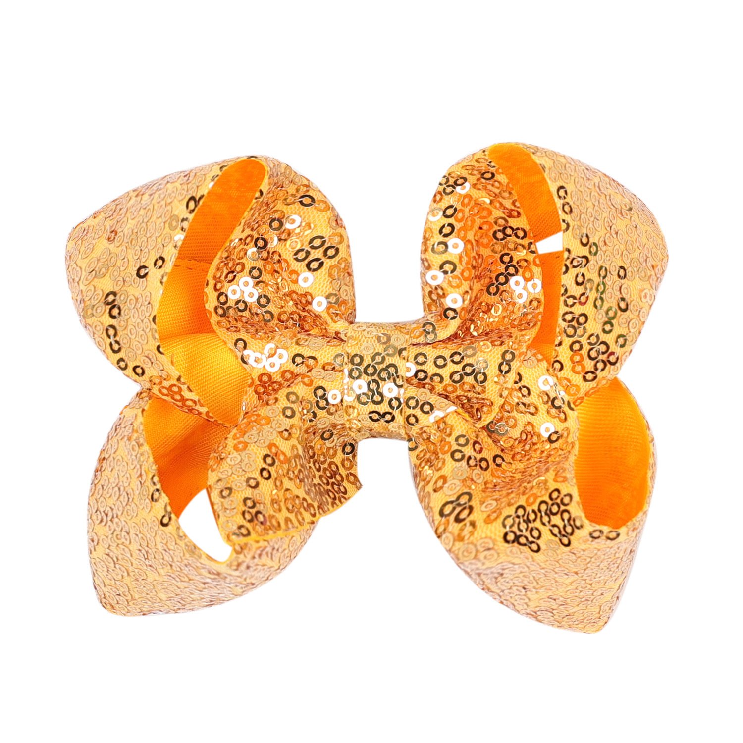 Children's Rhinestone Butterfly Hair Clip Solid Color Girl Sequin Hairpin 5 Inches - Image 21