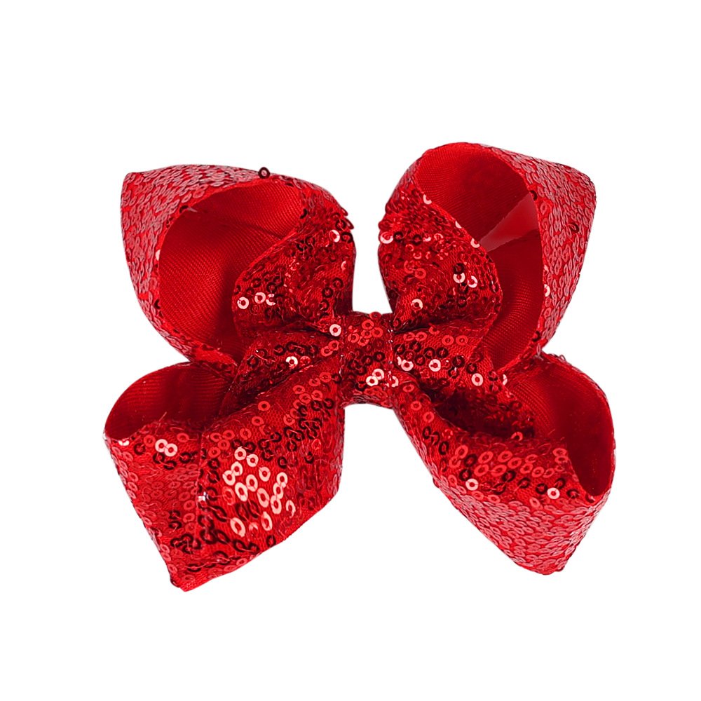 Children's Rhinestone Butterfly Hair Clip Solid Color Girl Sequin Hairpin 5 Inches - Image 7