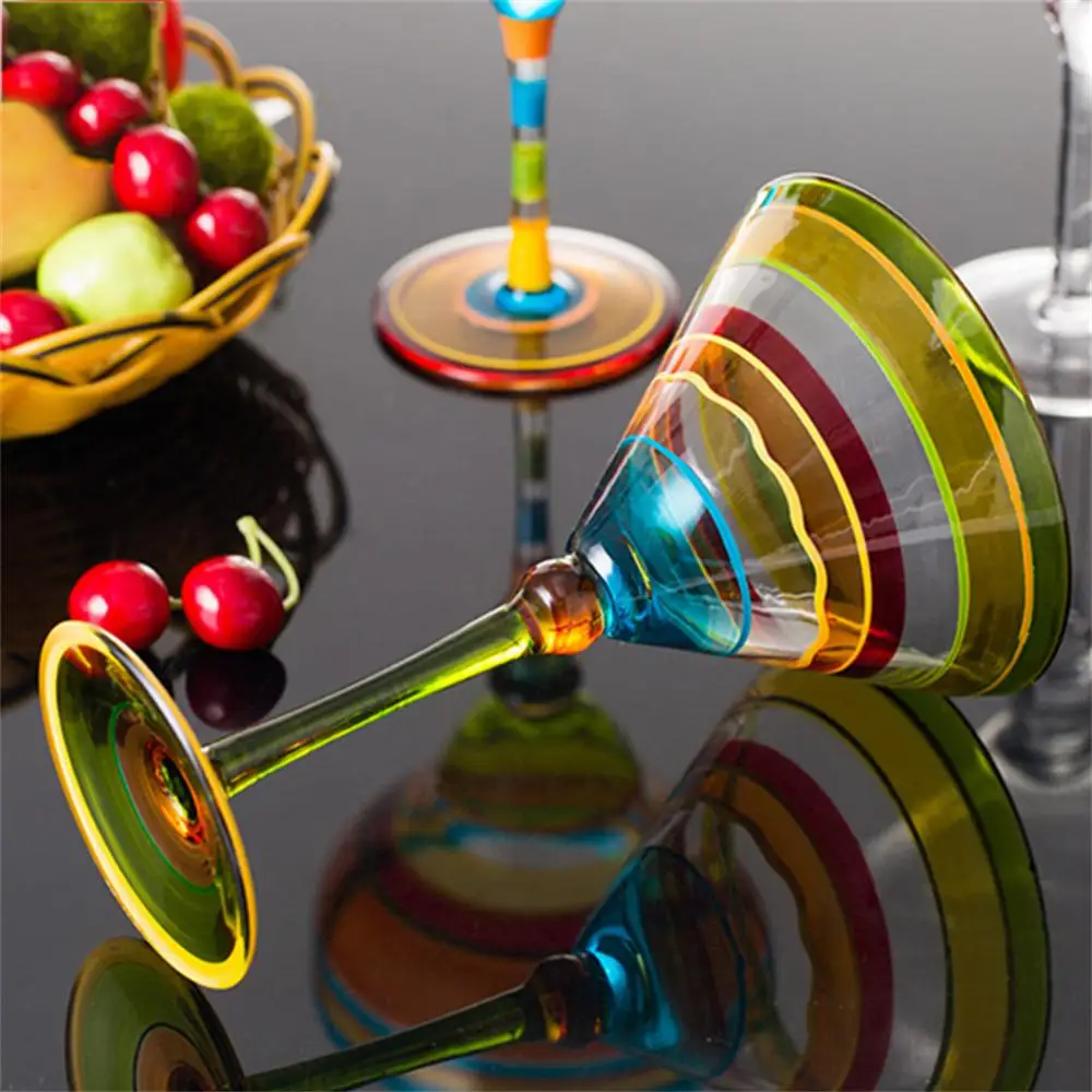 Colorful Wine Glasses Cups Cocktail Goblet Champagne Cup Glasses Bar Party Home DrinkWare Wedding Gifts Kitchen Accessories NEW - Image 3