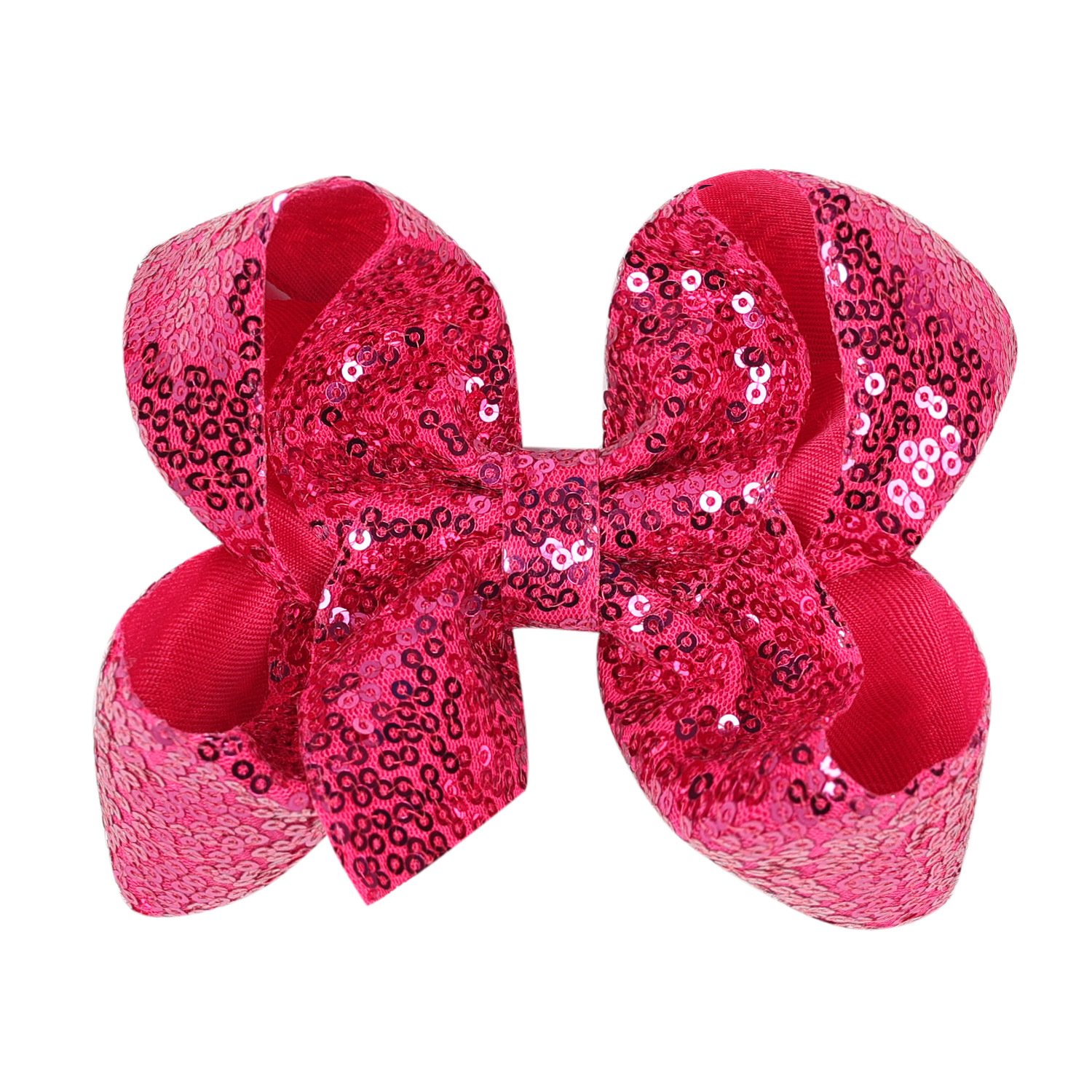 Children's Rhinestone Butterfly Hair Clip Solid Color Girl Sequin Hairpin 5 Inches - Image 19