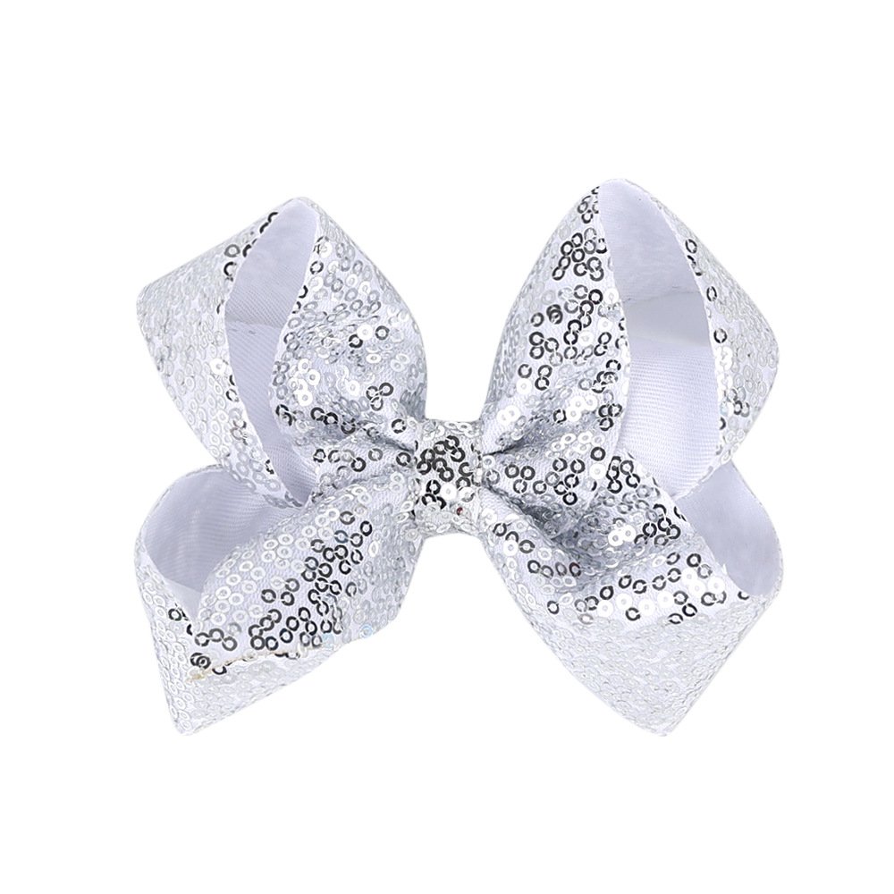Children's Rhinestone Butterfly Hair Clip Solid Color Girl Sequin Hairpin 5 Inches - Image 13