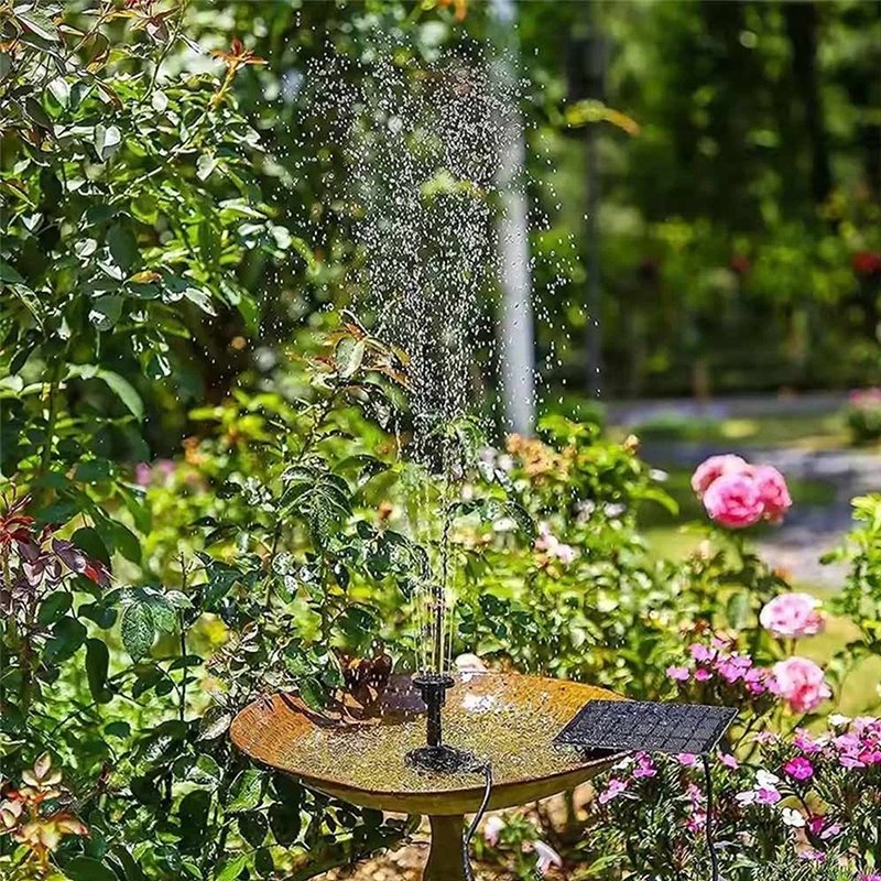Solar-Powered Mini Fountain Pump – 200L/H Brushless Pump with 4 Spray Nozzles for Garden, Pond & Fish Tank - Image 3