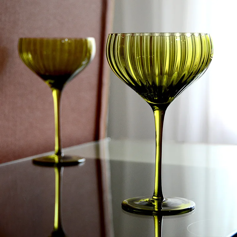 4/2/1Pcs Creative French Medieval Red Wine Glass Hand Blown Margarita Cocktail Goblet Glass Cup Dense Edges Vintage Flower Bloom - Image 2