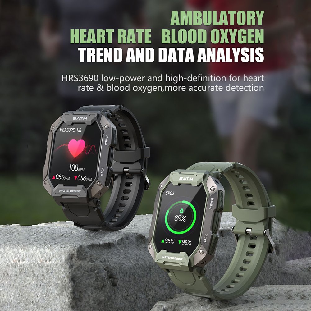 IP68 Smart Watch C20 Pro Outdoor Sports Style BT Phone Call Dial Answer Calls 380 mAh Long Battery Life - Image 2