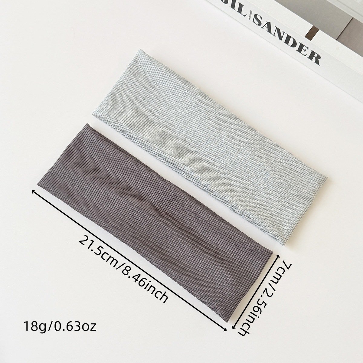 Cotton Elastic Headband Wide Sweat-Absorbent Band, Solid Color, Multi-Functional Headwear - Image 4
