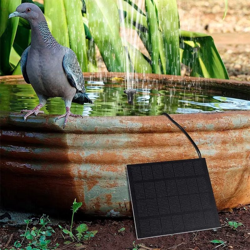 Solar-Powered Mini Fountain Pump – 200L/H Brushless Pump with 4 Spray Nozzles for Garden, Pond & Fish Tank - Image 2
