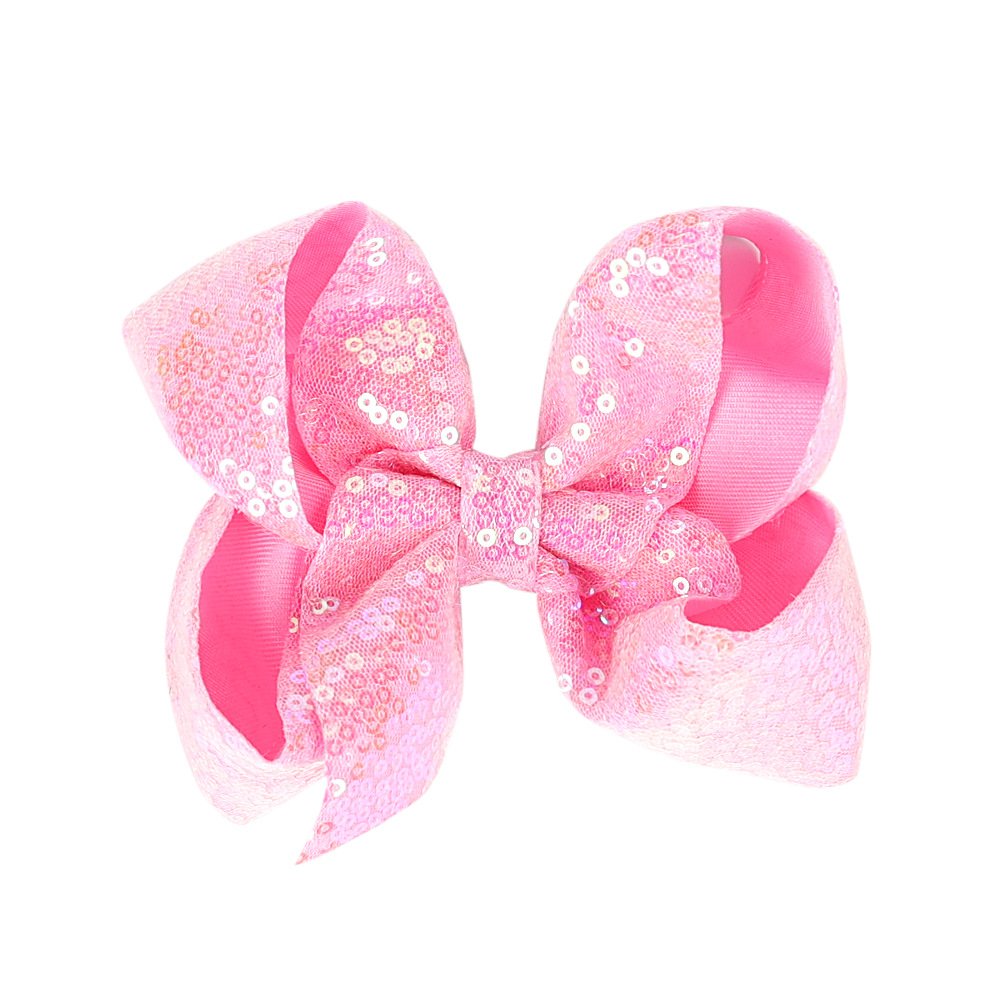 Children's Rhinestone Butterfly Hair Clip Solid Color Girl Sequin Hairpin 5 Inches - Image 8
