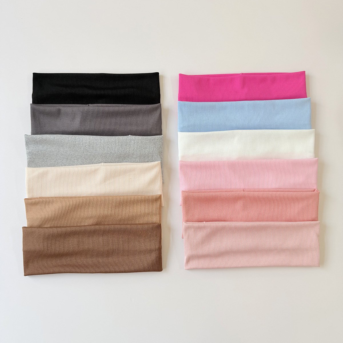 Cotton Elastic Headband Wide Sweat-Absorbent Band, Solid Color, Multi-Functional Headwear - Image 3
