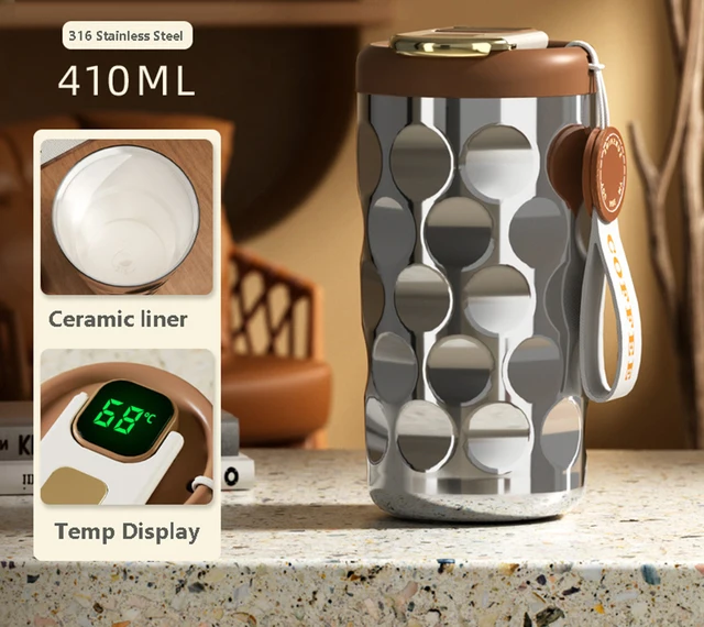 LED temperature display insulated cup 316 stainless steel cup intelligent coffee insulated bottle 410ml vacuum bottle coffee cup - Image 11