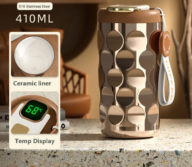 LED temperature display insulated cup 316 stainless steel cup intelligent coffee insulated bottle 410ml vacuum bottle coffee cup - Image 10