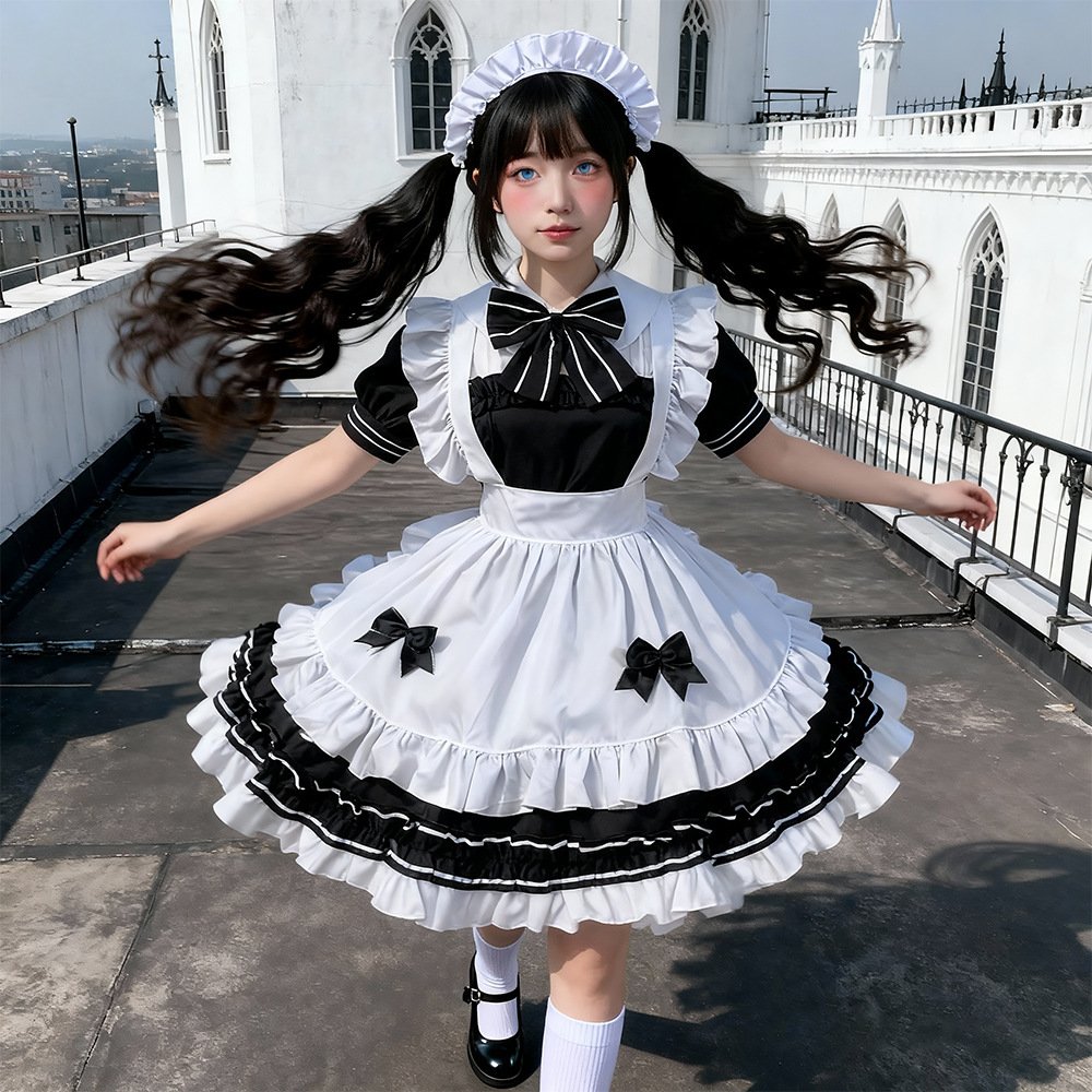All-match Japanese Maid Black And White Dress Suit - Image 2