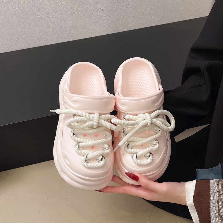 Women's Original Niche Design Clogs, New Summer Outdoor Wear Platform Height Increase Two Way Wear Closed Toe Slide Sandals - Image 5