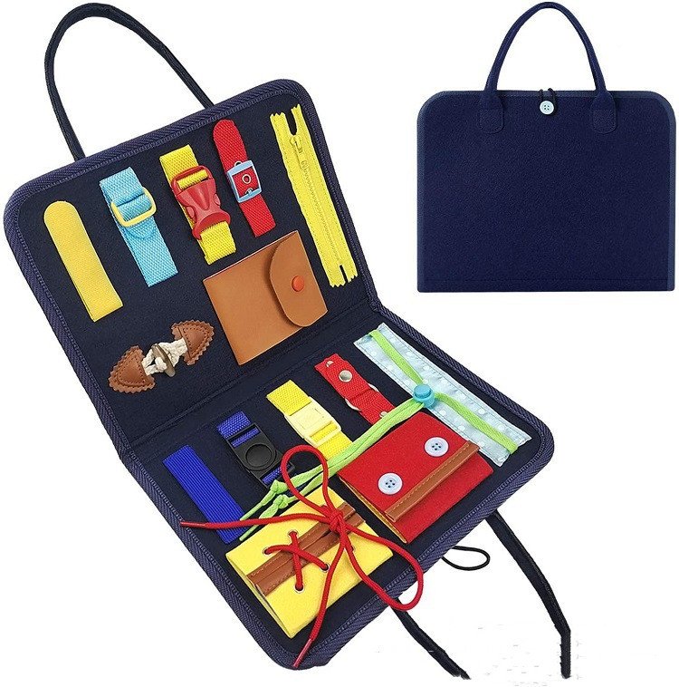 Busy Book Children's Busy Board Dressing And Buttoning Learning Baby Early Education Preschool Sensory Learning Toy - Image 7
