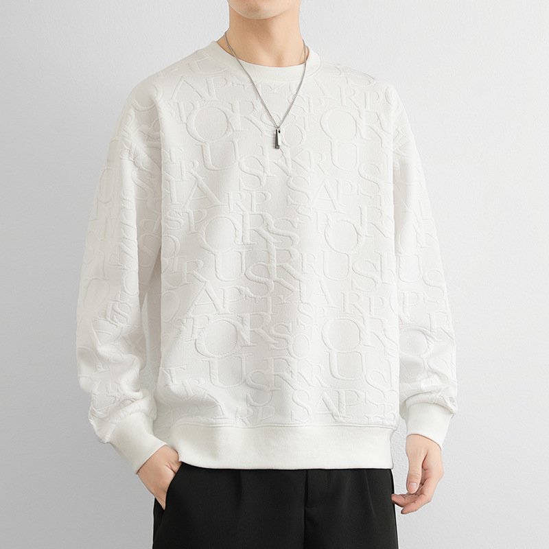 Round-neck Hoodless Solid-color Loose-fitting Versatile Bottoming Shirt - Image 7