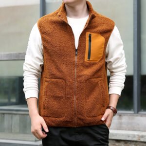 Fashionable Fleece-lined Vest For Men