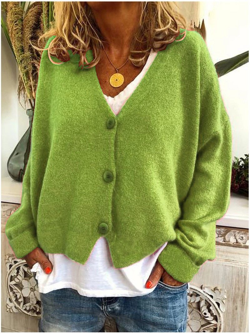 Women's Knit Cardigan Sweater Casual Long Sleeve Open Front Outerwear Top for Daily Wear - Image 3