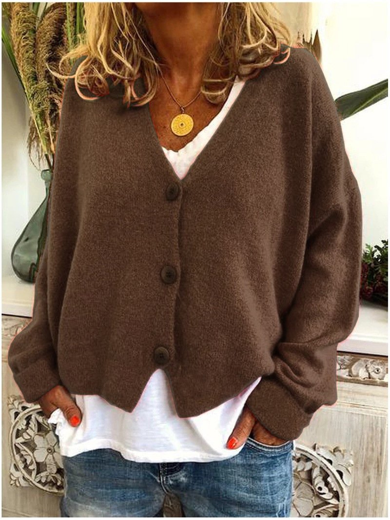 Women's Knit Cardigan Sweater Casual Long Sleeve Open Front Outerwear Top for Daily Wear - Image 7