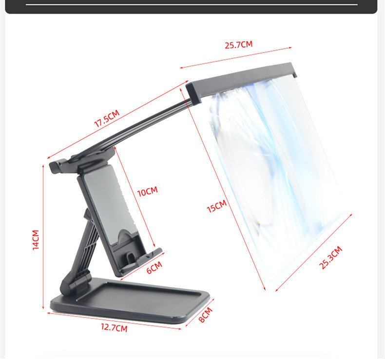 Mobile Phone Screen Amplifier Ultra-Clear 12-Inch Anti-Blue Light Multifunctional Folding Portable Mobile Phone Stand Screen Amplifier - Image 3