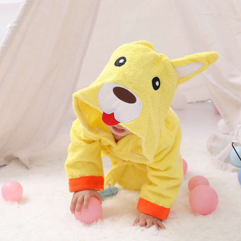 Cartoon Cute Animal Modeling Baby Bath Towels Baby Bathrobes Cotton Children's Bathrobes Baby Hooded - Image 4