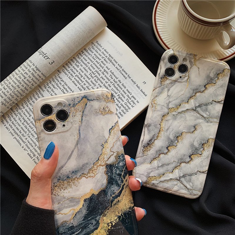 Compatible with Apple , Glitter Marble Apple Phone Case - Image 3